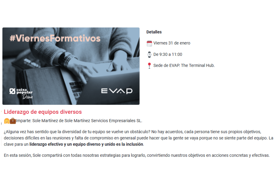 Taller de liderazgo y diversidad como estrategia para convertir tus equipos en una ventaja competitiva a través de los procesos de inclusión.